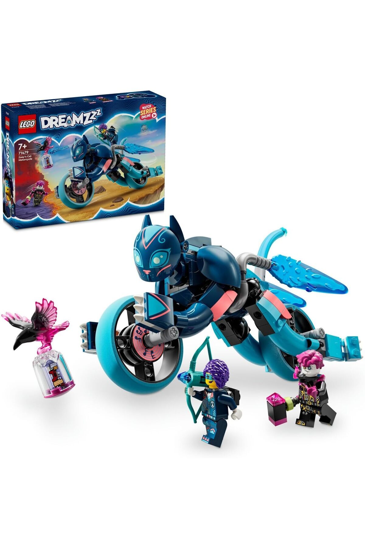 Yıldızan 2'si 1 Arada Zoey'nin Kedi motosikleti 71479-7 Yaş ve Üstü Kız ve Erkek Çocuklar için Motosiklet Oyu