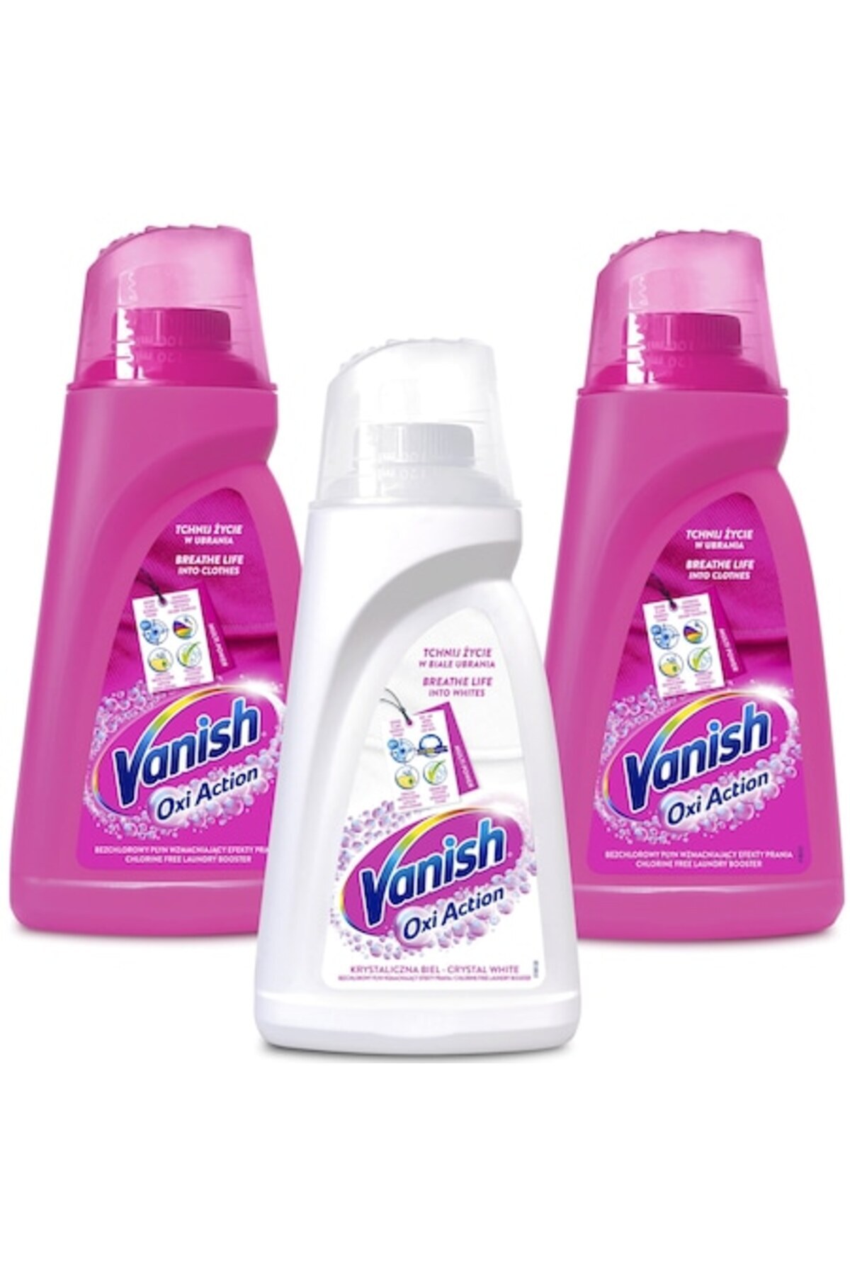 Vanish Set 3 soluții pentru curățarea petelor, Oxi Action, 3 x 1L