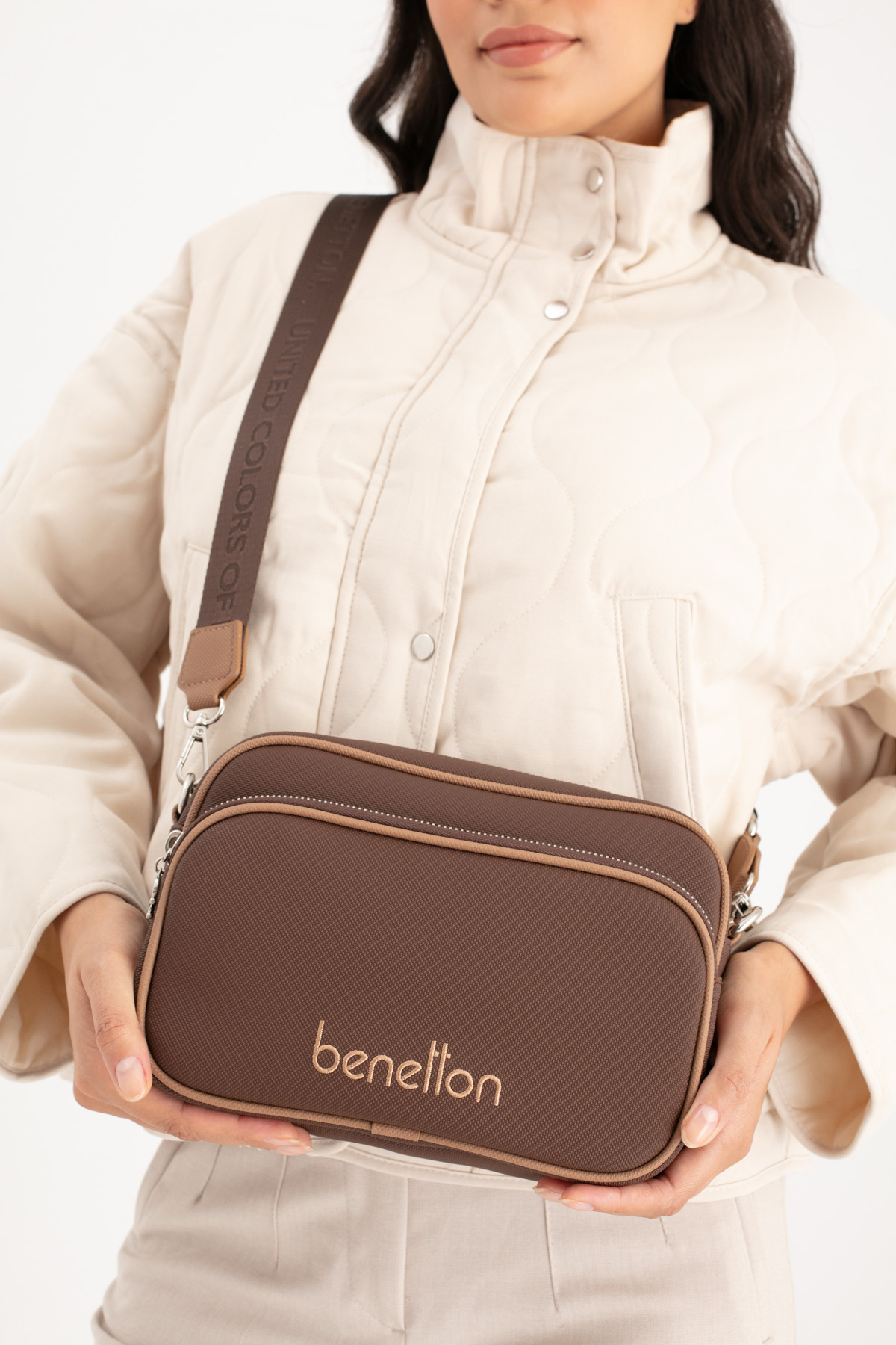 United Colors of Benetton BENETTON KADIN ÇAPRAZ ÇANTA KAHVE-CAMEL