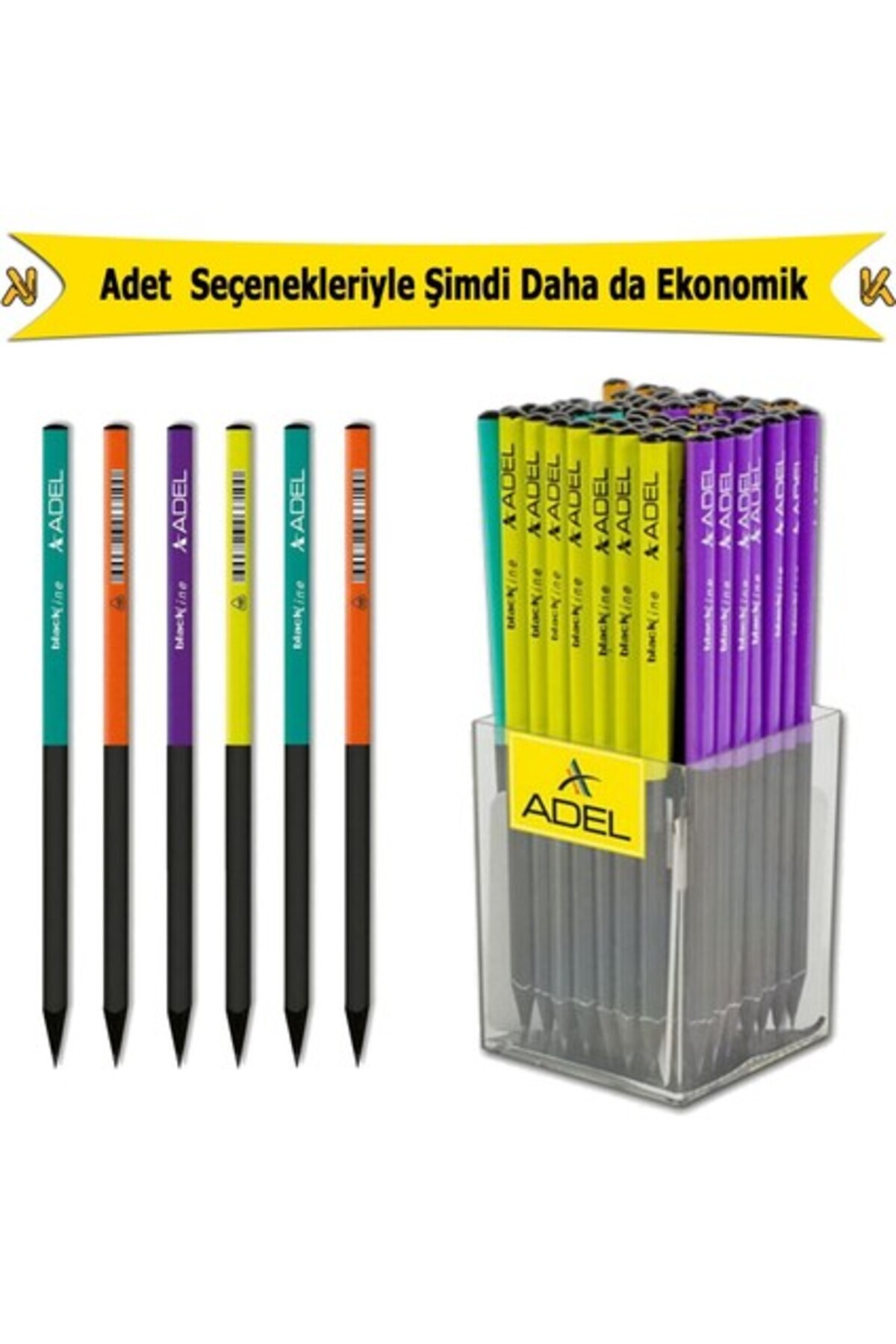Adel Deep Üçgen Kurşun Kalem Siyah