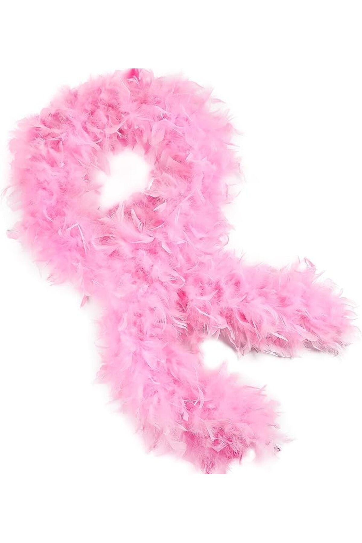 BilfolD Pembe Renk Kabarık Kalın Otriş Boa Tüy 6 cm Genişlik 180-200 cm Uzunluk