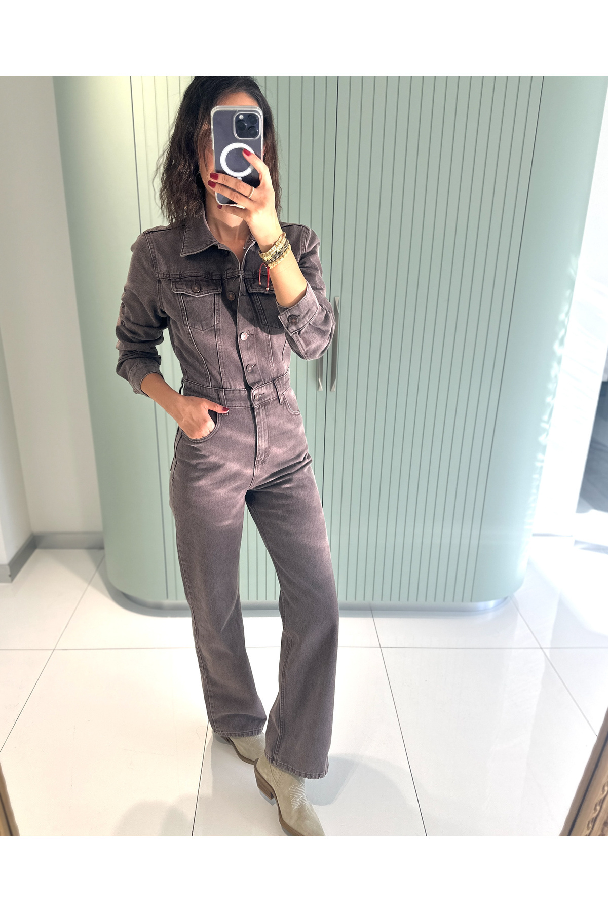 Gardropmikseri Uzun Kollu Jean Tulum