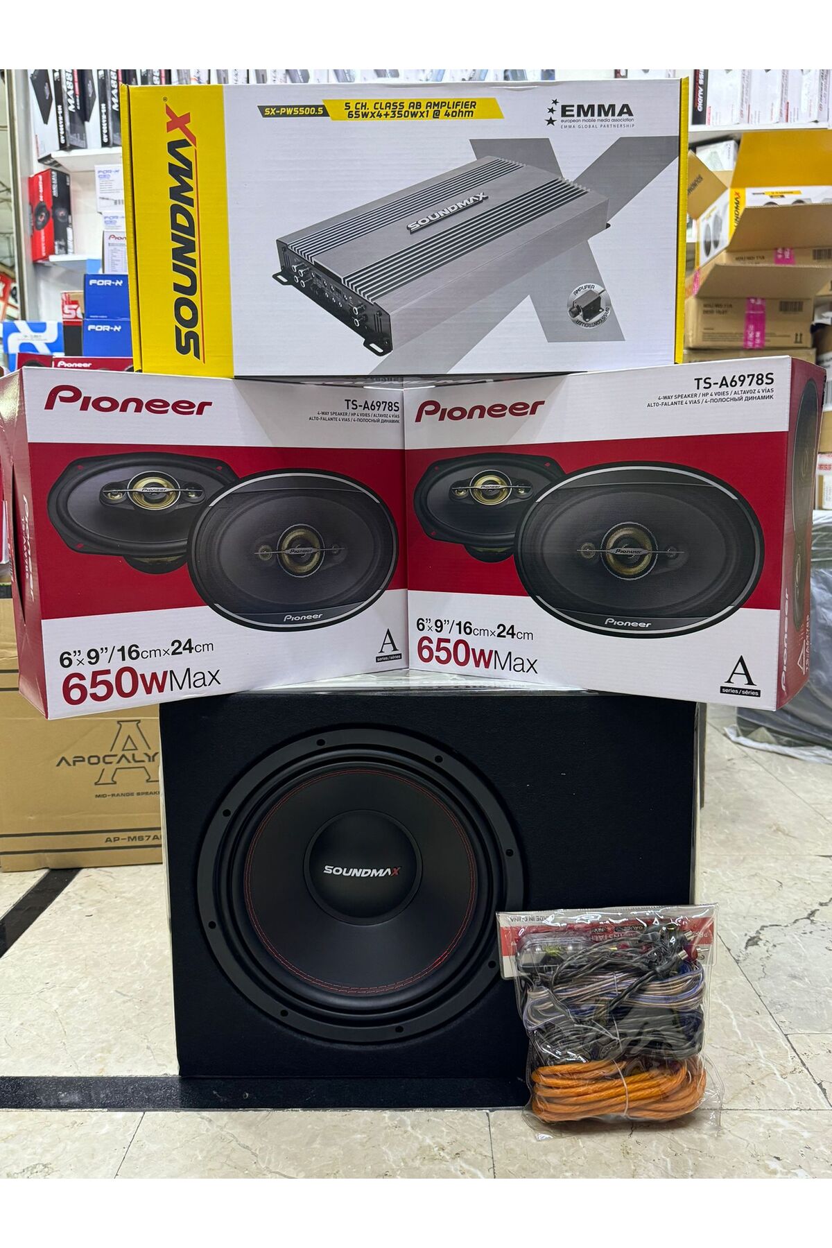 Soundmax PAKET SET 30CM BASS TS-A6978S İKİ TAKIM OVAL HOPARLÖR 5