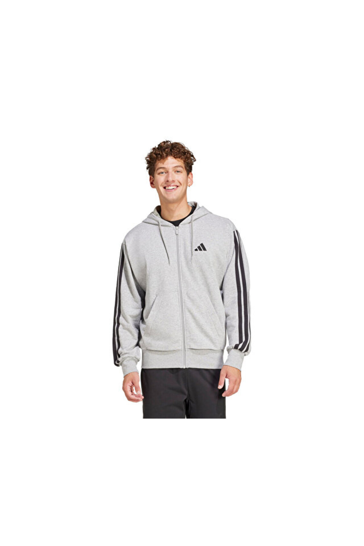 adidas M 3S Ft Fz Hd Erkek Günlük Ceket JE6338Gri - Fiyatı, Yorumları