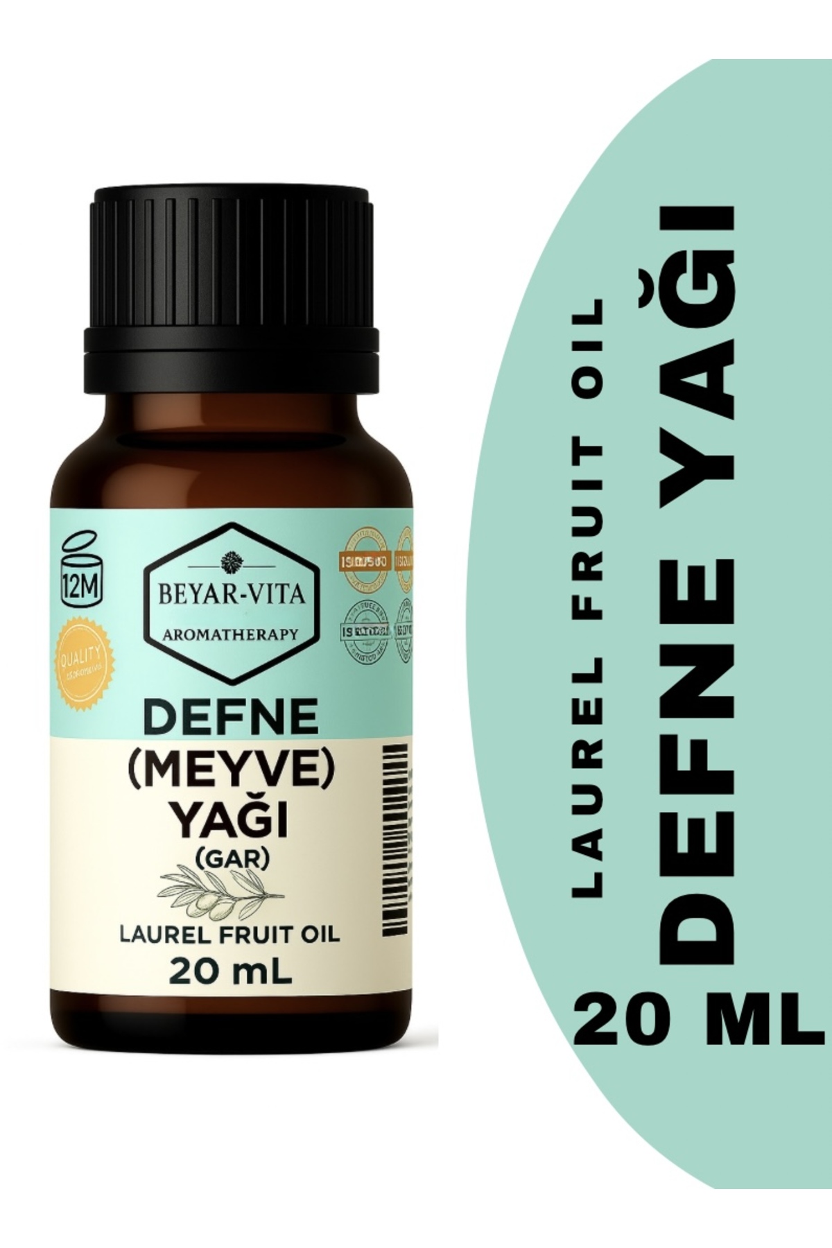 Defne Yağı 20 ml – Soğuk Sıkım – Cam Şişe – Katkı İçermeyen - laurel fruit oil — BYR270520251727