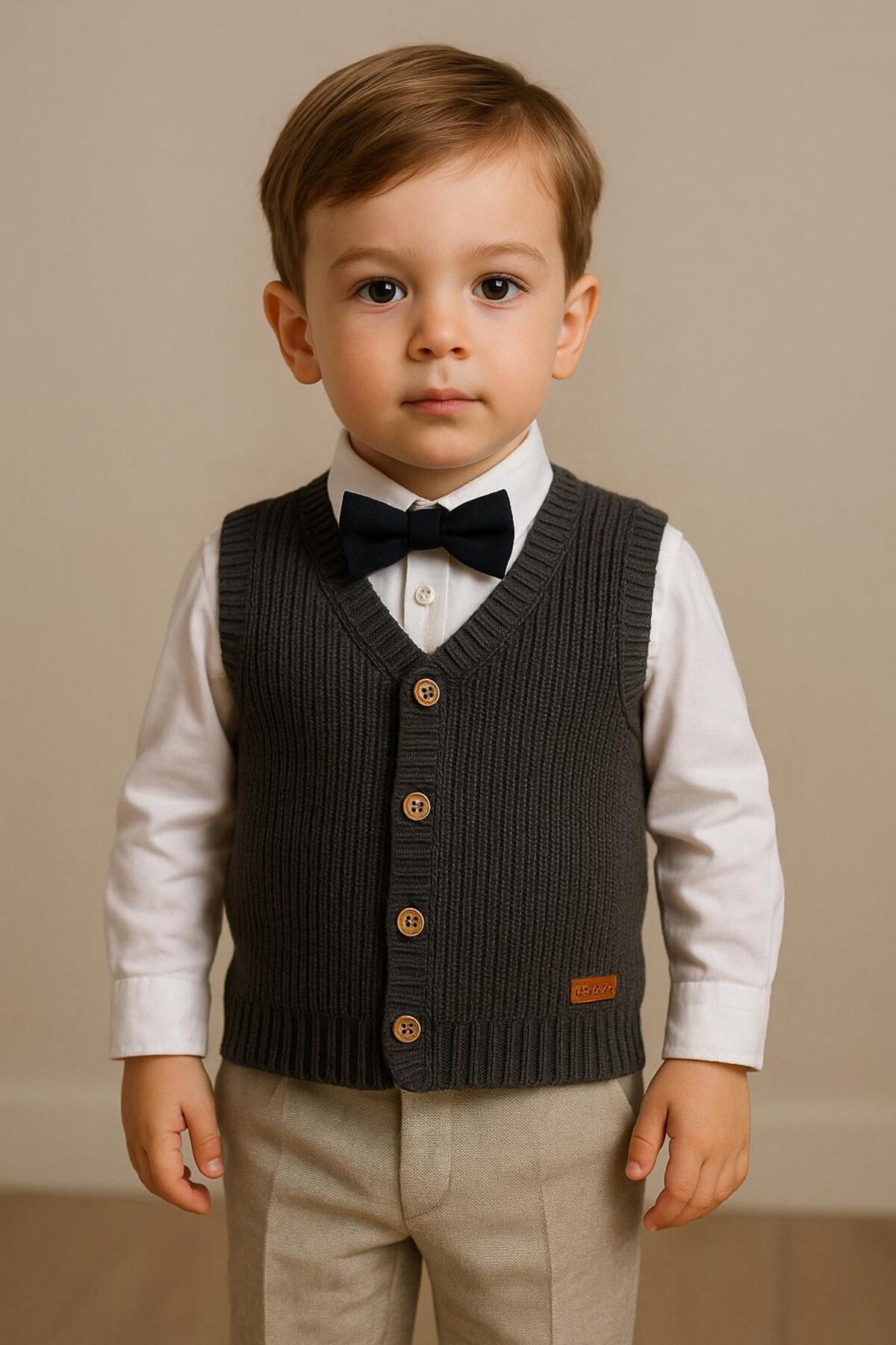 meriç bebe - bütün çocuklar melektir. mrc Erkek Çocuk Selanik Örgü Yelek – Esnek ve Şık – 0-5 Yaş fotoğrafı 7 (önizleme)