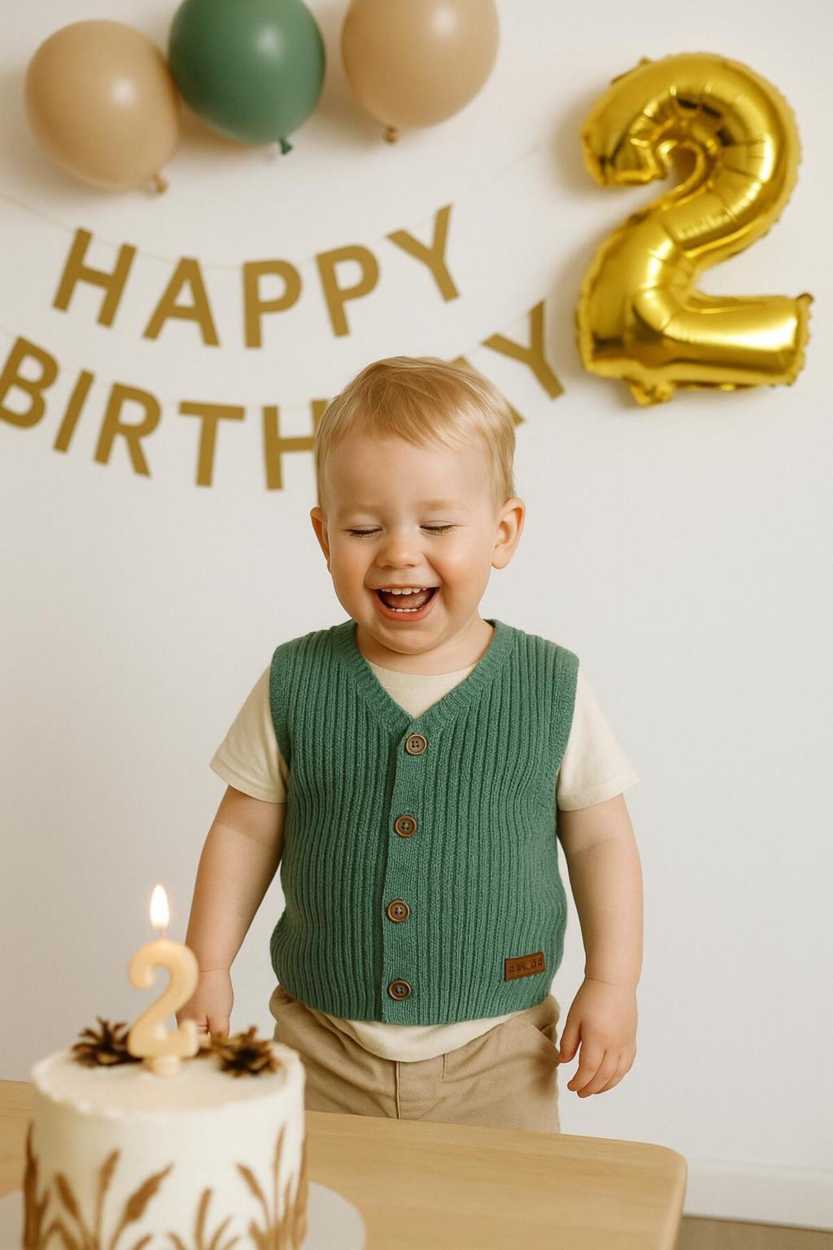 meriç bebe - bütün çocuklar melektir. mrc Erkek Çocuk Selanik Örgü Yelek – Esnek ve Şık – 0-5 Yaş fotoğrafı 2 (önizleme)