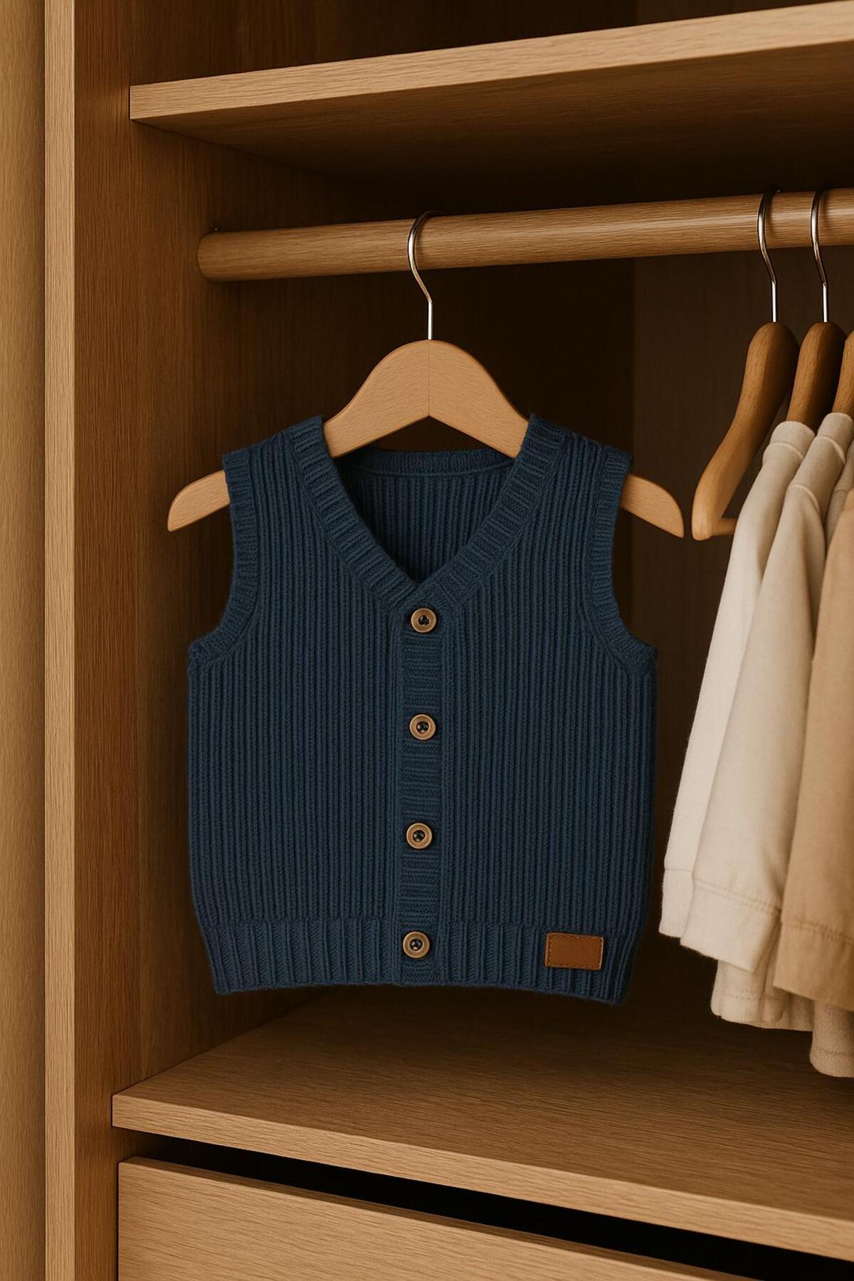 meriç bebe - bütün çocuklar melektir. mrc Erkek Çocuk Selanik Örgü Yelek – Esnek ve Şık – 0-5 Yaş fotoğrafı 6 (önizleme)