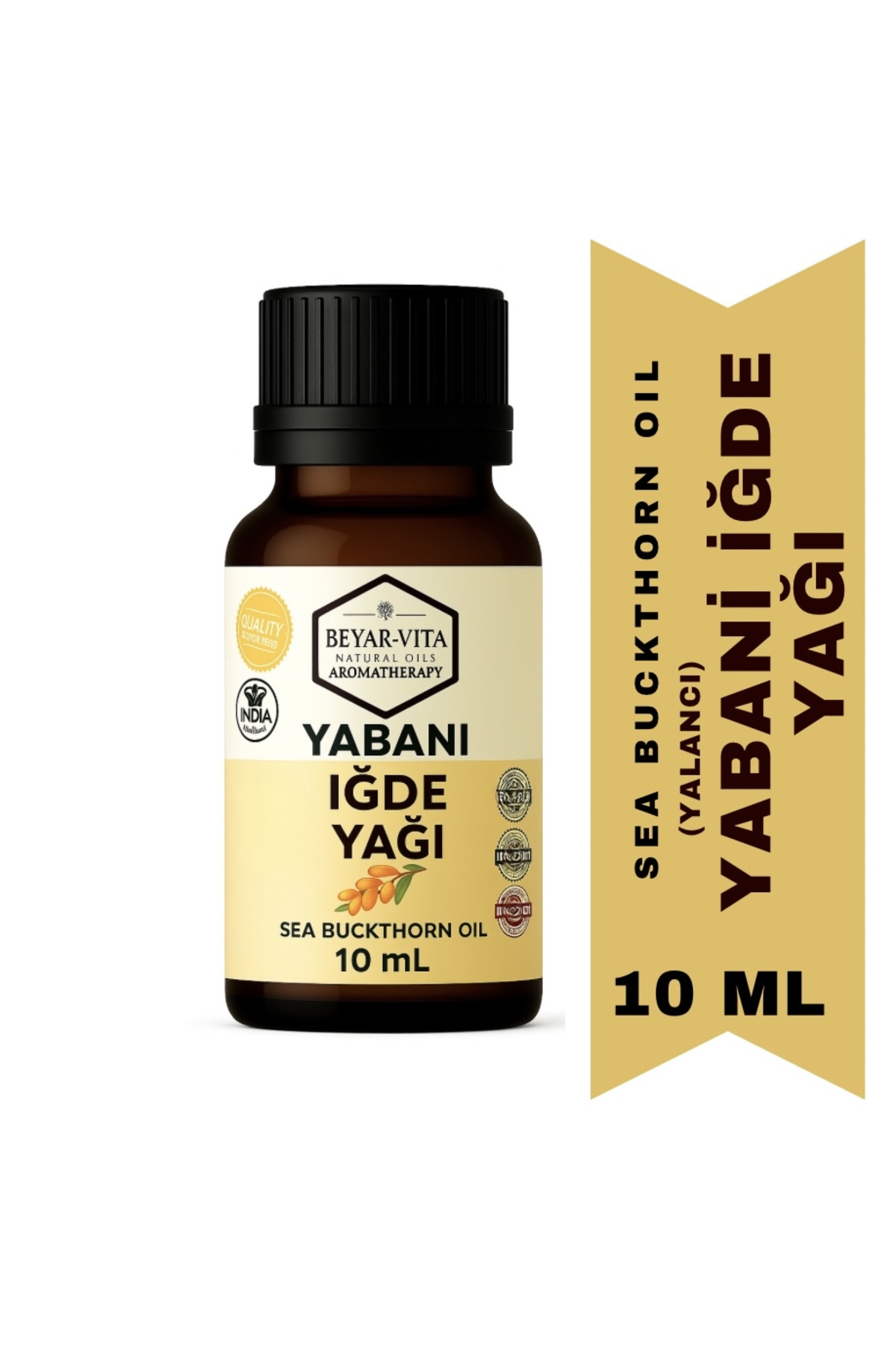 Yabani İğde Yağı 10 ml – Soğuk Sıkım – Katkısız – Cam Şişe - sea buckthorn oil — BYR270920251802