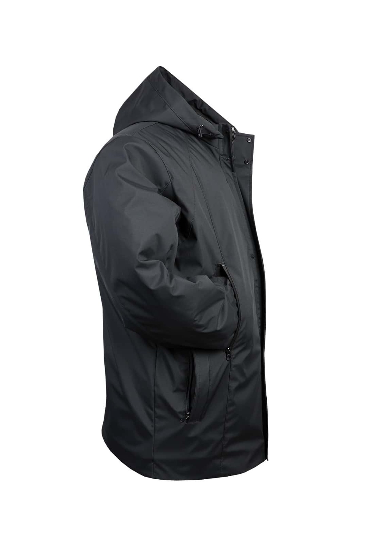 tambattal Büyük Beden Kapüşonlu Softshell Mont (Geniş Rahat Kalıp) görsel 2