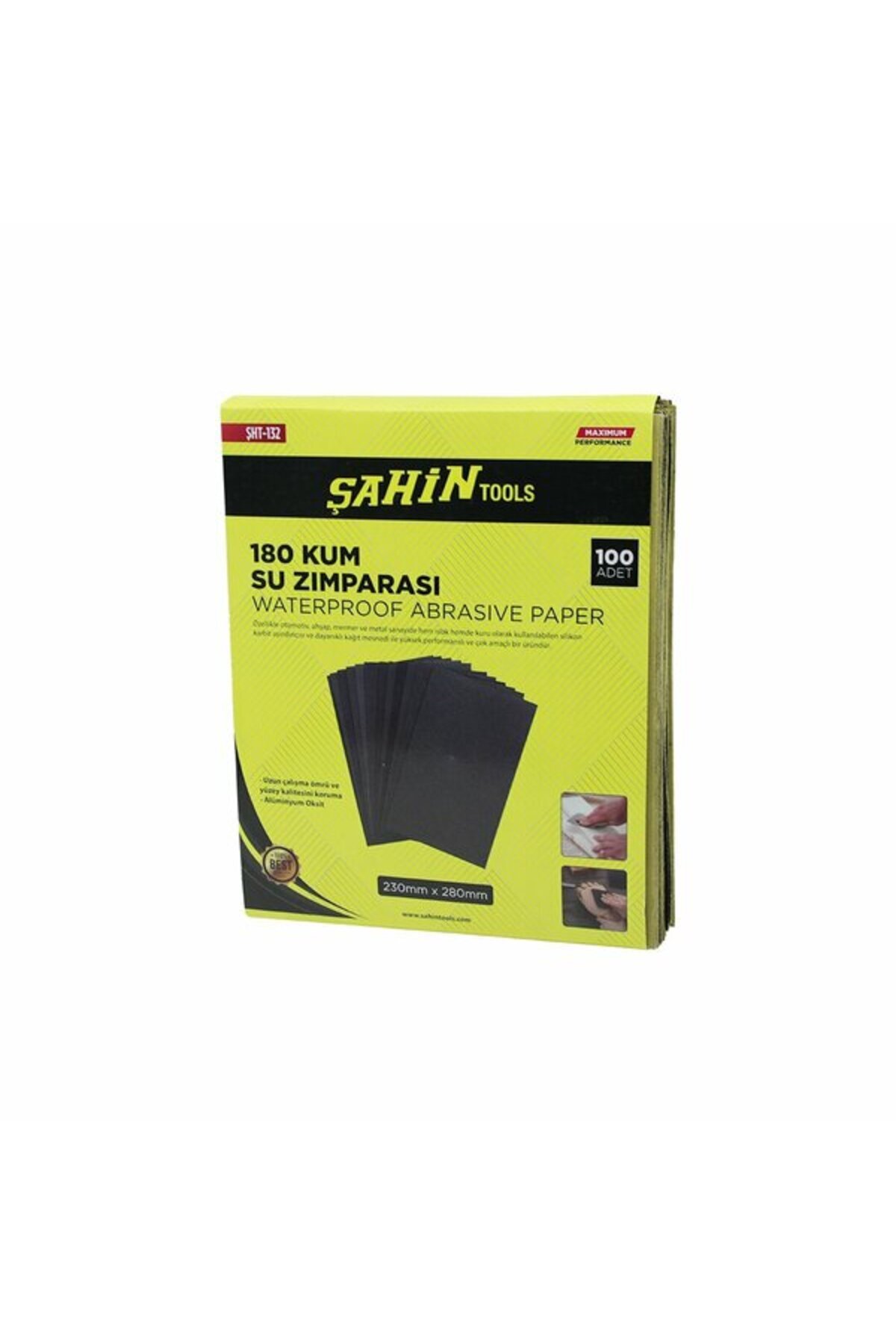 Go İthalat 100 ADET 180 KUM KAĞIT SU ZIMPARASI 230X280MM (5332)