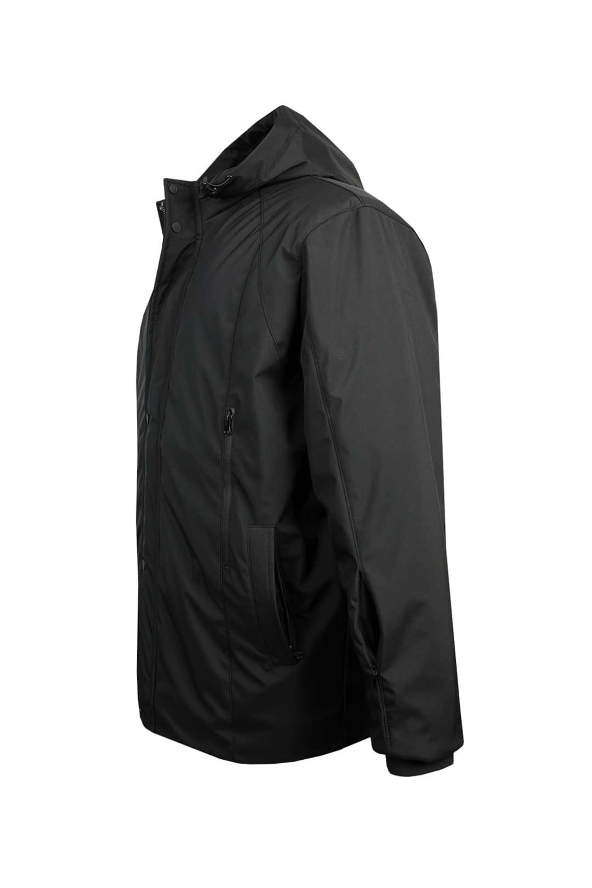 tambattal Büyük Beden Kapüşonlu Softshell Mont (Geniş Rahat Kalıp) görsel 4