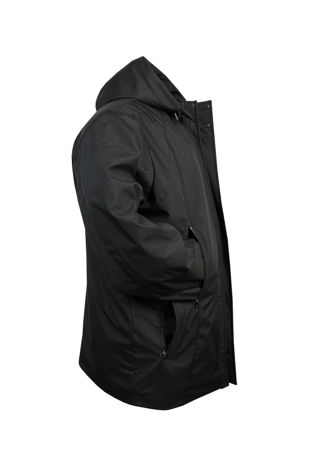 tambattal Büyük Beden Kapüşonlu Softshell Mont (Geniş Rahat Kalıp) görsel 2