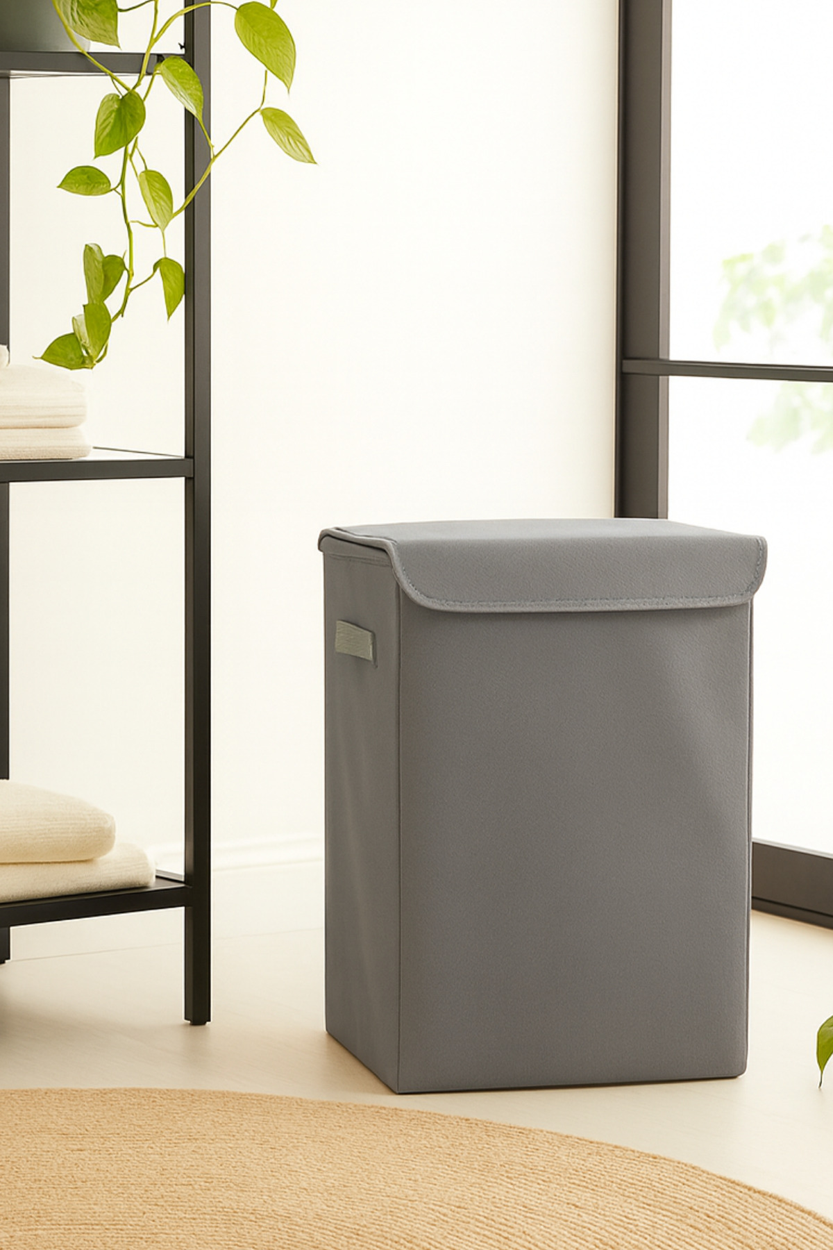 limocca home textile Kapaklı Katlanır Kirli Çamaşır Sepeti Çocuk Odası Oyuncak Düzenleyici Saklama Kutusu Sepet 35x35x60