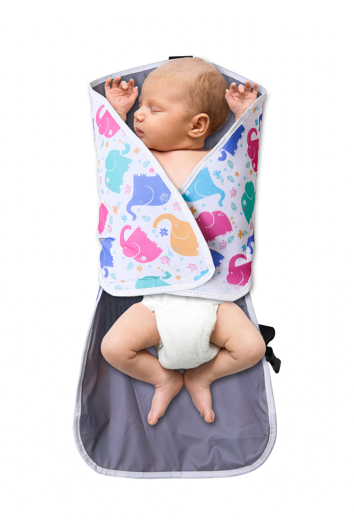 teknotrust Su geçirmez dijital baskılı bebek alt değiştirme minderliği ve organizer çanta