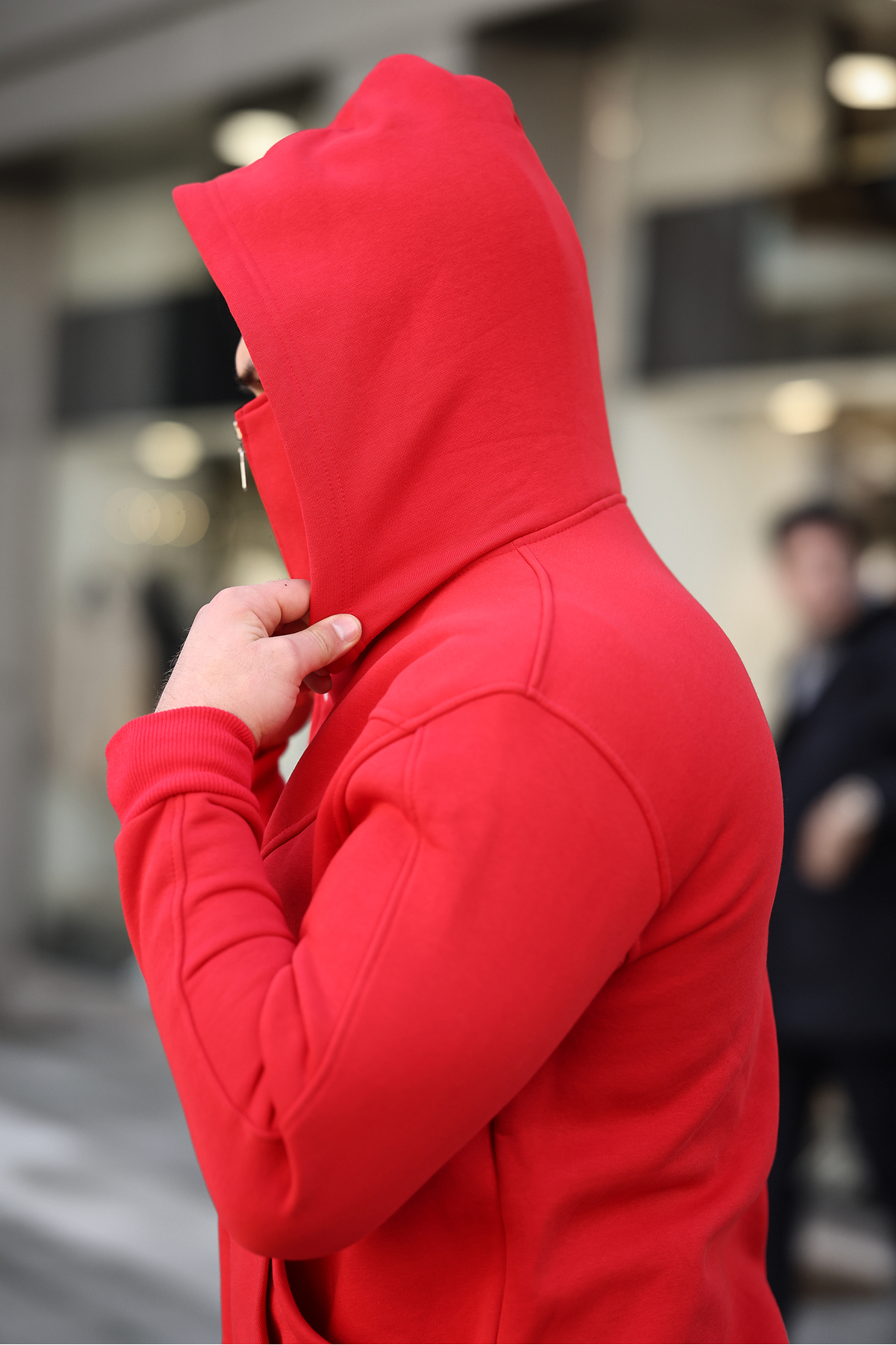 brozzi men Unisex Kar Maskeli Fermuarlı Ninja Hoodie - Fiyatı