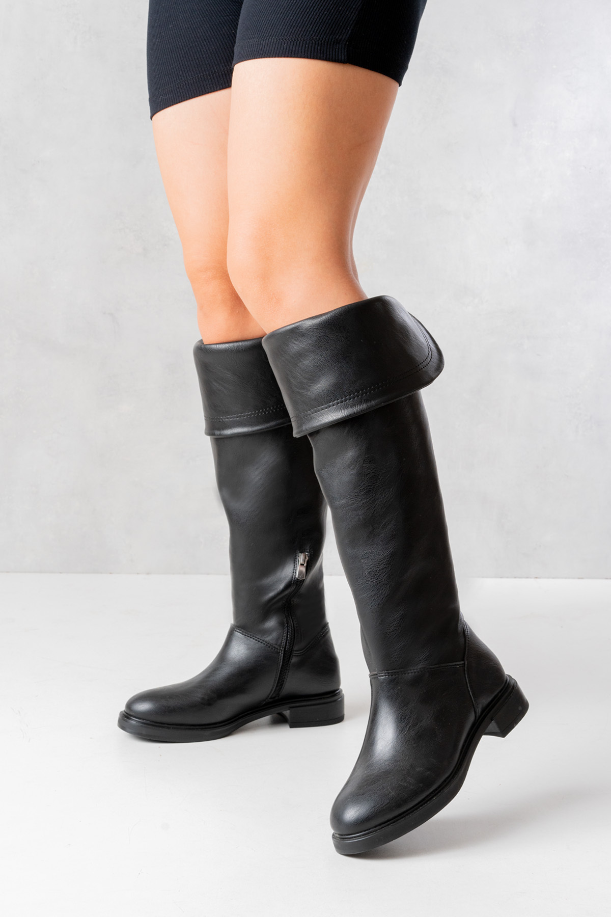 SEEM  Deva Dizüstü Katlanabilen Siyah Kadın Çizme - Görsel 3