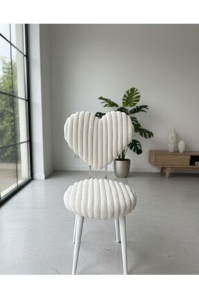 Masal Home White Kalp makyaj sandalyesi