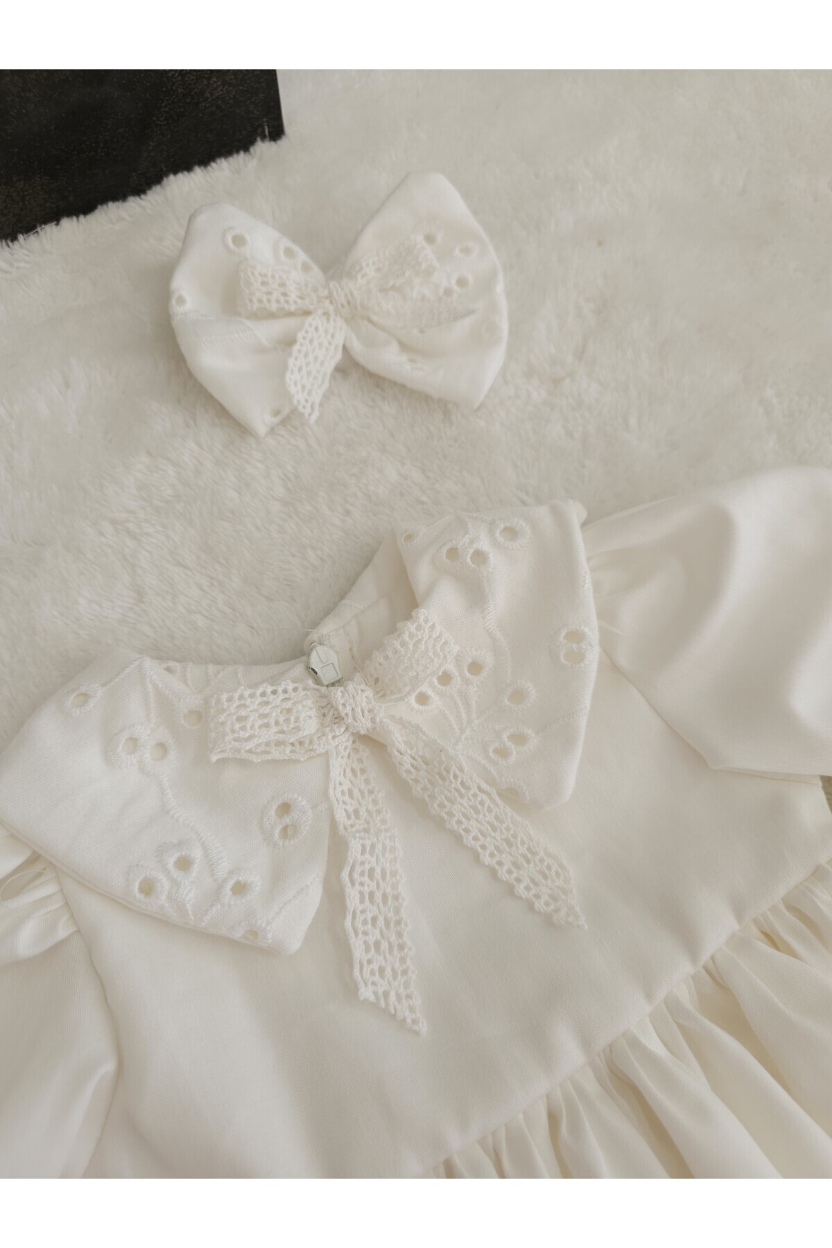 Elwirababyboutiqe dantelli fisto yaka elbise fotoğrafı 3 (önizleme)