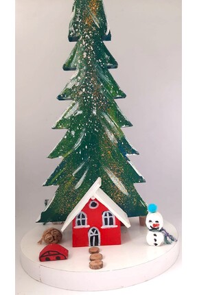 ELSA 🎄 Ahşap Yılbaşı Dekoratif Ağaç Figürü 🎄