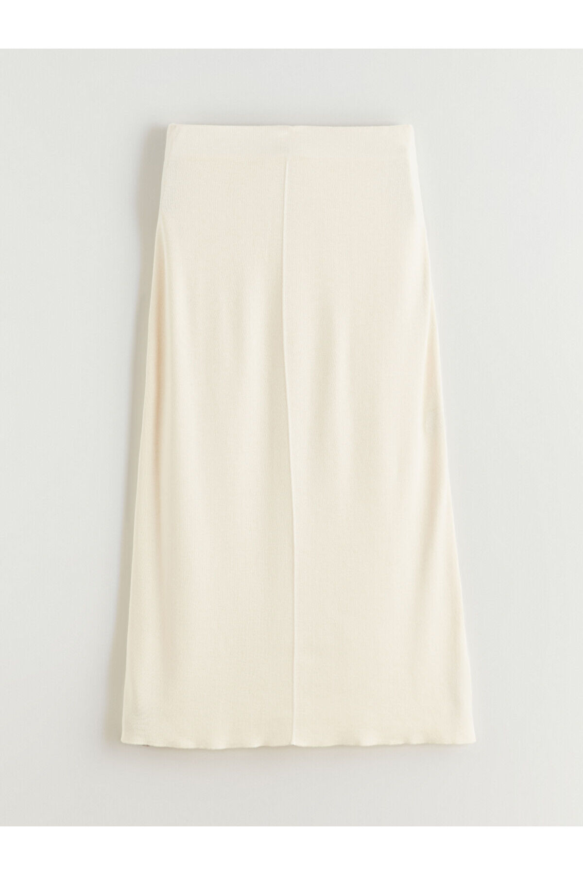 ال سی وایکیکی دامن بافتنی کمر الاستیک Ecru