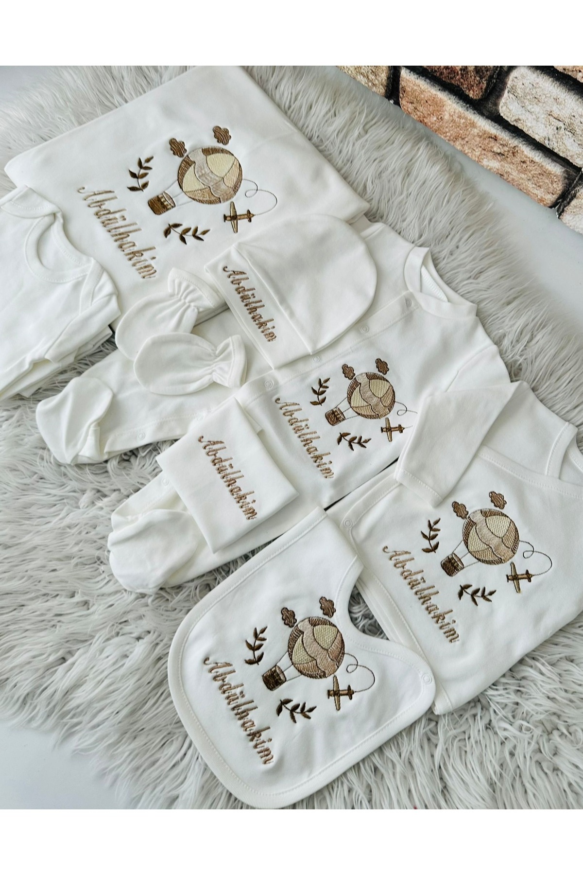 Hospital Exit Set Embroidered Personalized Design with Name