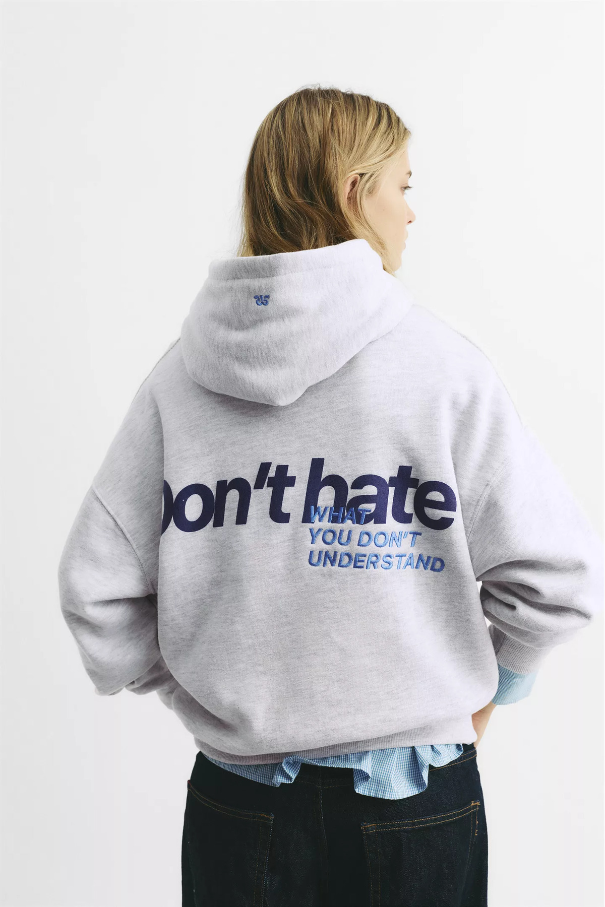 jansogroup DONT HATE BASKILI KAPÜŞONLU OVERSIZE SWEATSHIRT BÜYÜK BEDEN