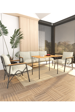 DORUK HOME Balkon, Bahçe, Cafe, Metal Kanepe Koltuk Takımı , Bahçe Mobilyası,...