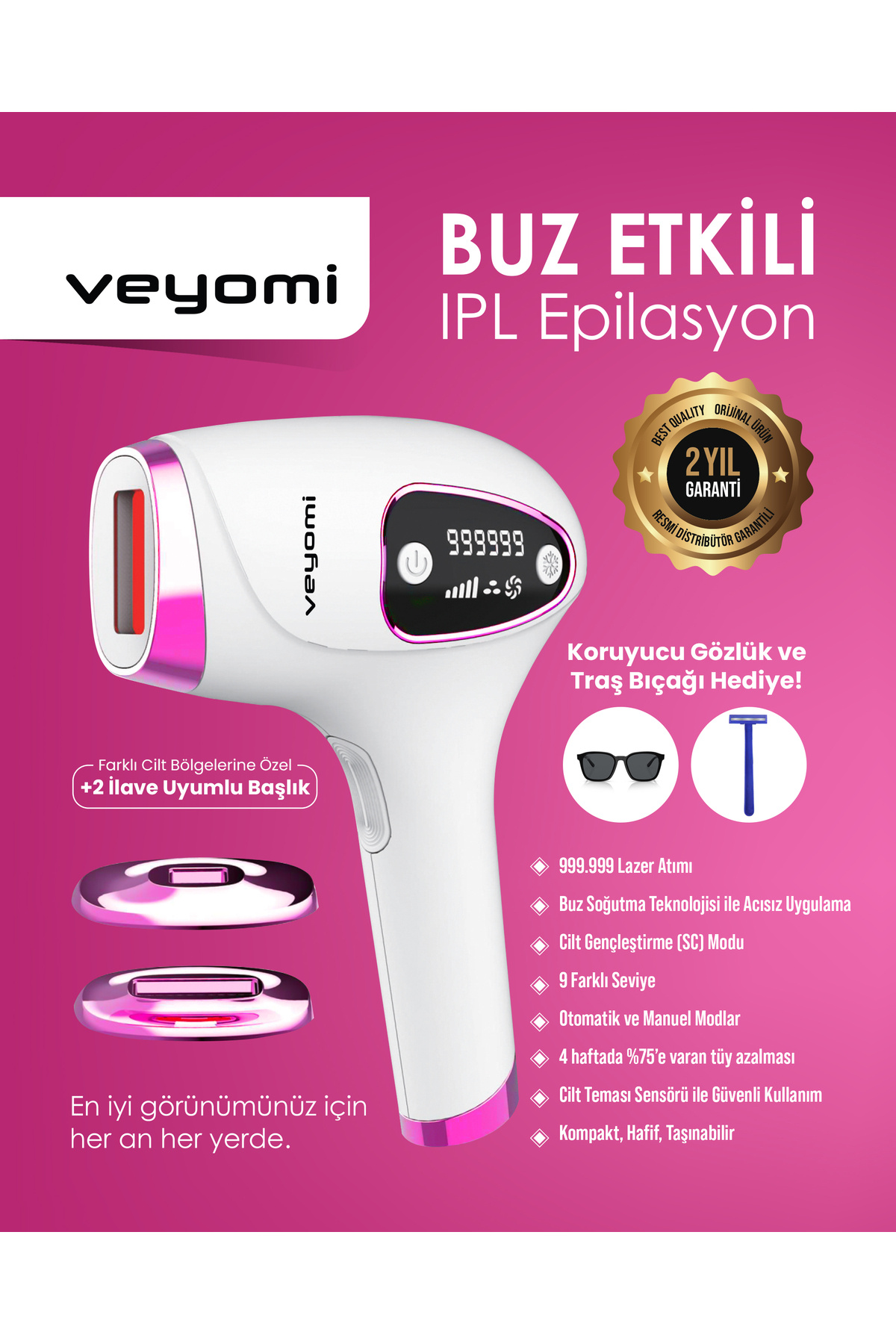 Veyomi Y-1105 Buz Lazer Epilasyon Cihazı