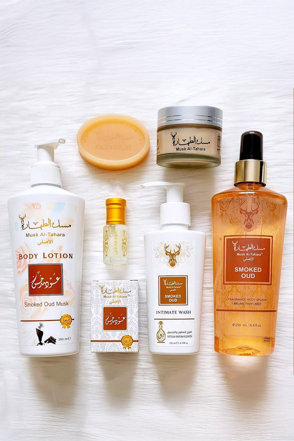 MUSK AL TAHARA 6 Items Smoked Oud Msik Products for the Whole Body