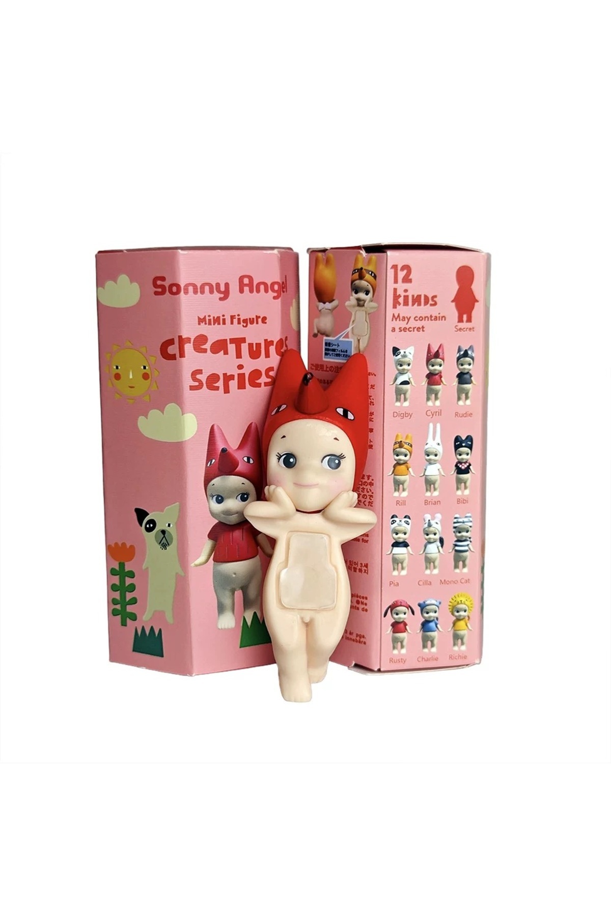EDELFU Sonny Angel Mini Figür Creature Serisi (Rastgele 1 Model Gönderilir) Tatlı Cıblak Bebek Blind Kutu