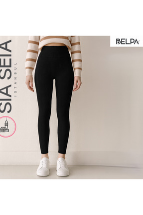 belpa Sıla Sella Fitilli Yüksek Bel Spor Tayt