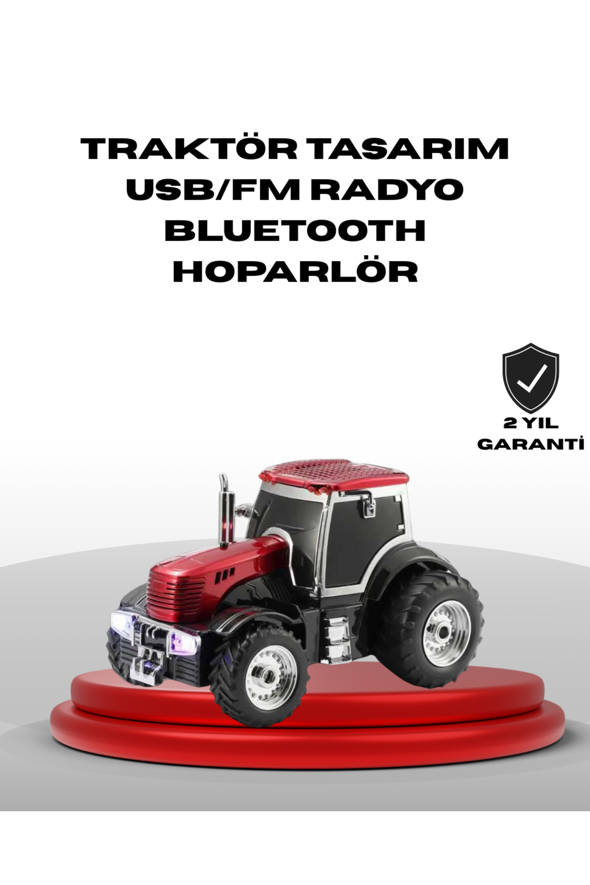 Bİ DÜNYA SHP Traktör Tasarımlı Bluetooth Hoparlör USB TF AUX FM Radyo