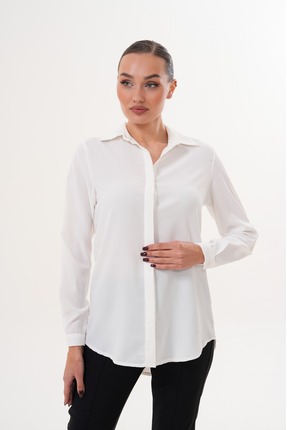 ZENA BY ÇETİN LEVENT Klasik Uzun Kollu Dar Kesim Gizli Düğme Gömlek