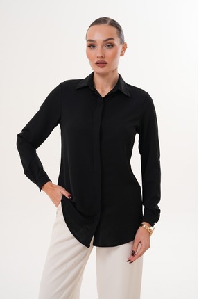 ZENA BY ÇETİN LEVENT Klasik Uzun Kollu Dar Kesim Gizli Düğme Gömlek