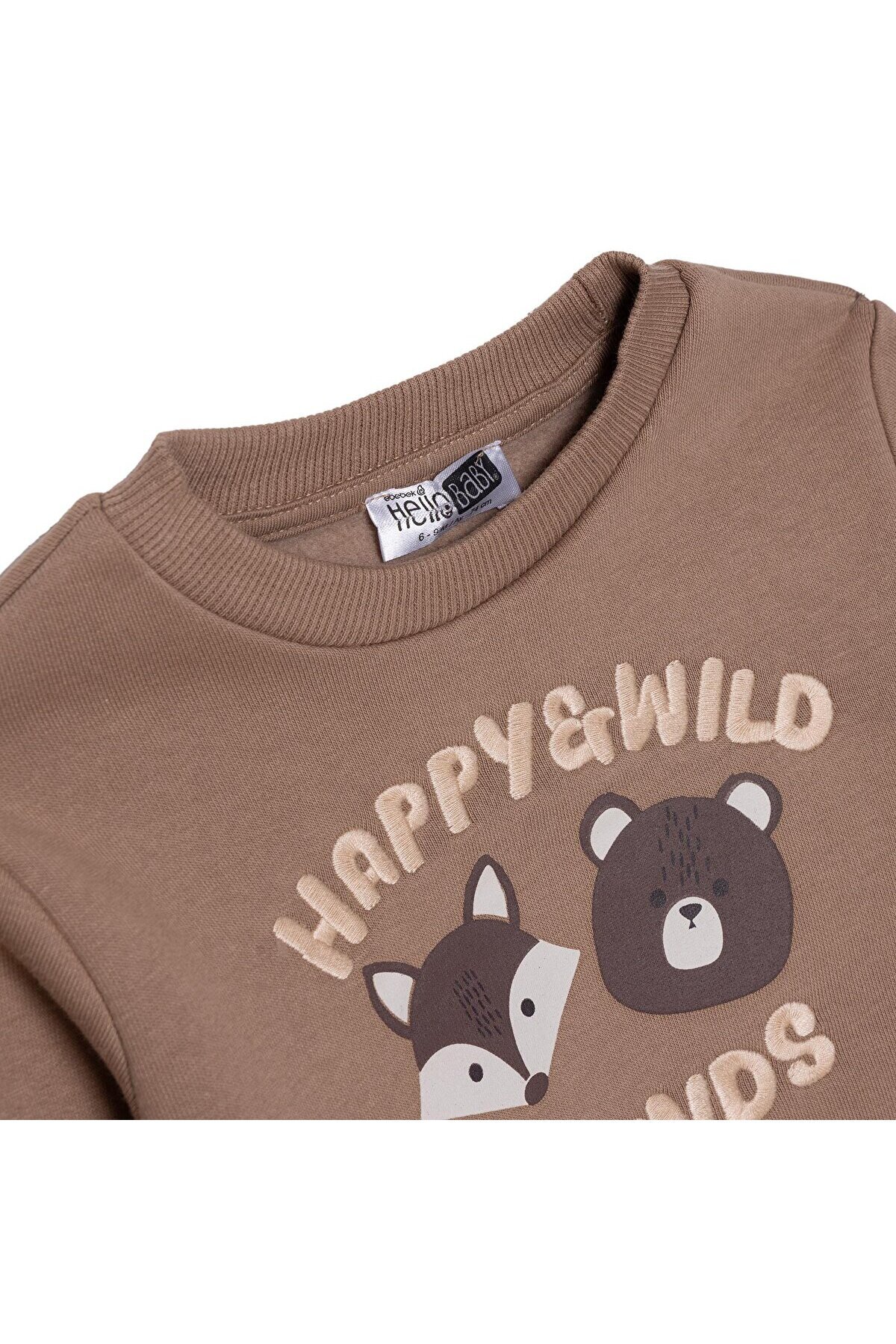 ebebek Hello Baby HelloBaby Erkek Bebek Woodland Boy 2 Sweatshirt Şardonlu Üç İplik Bisiklet Yaka Uzun Kol fotoğrafı 3 (önizleme)