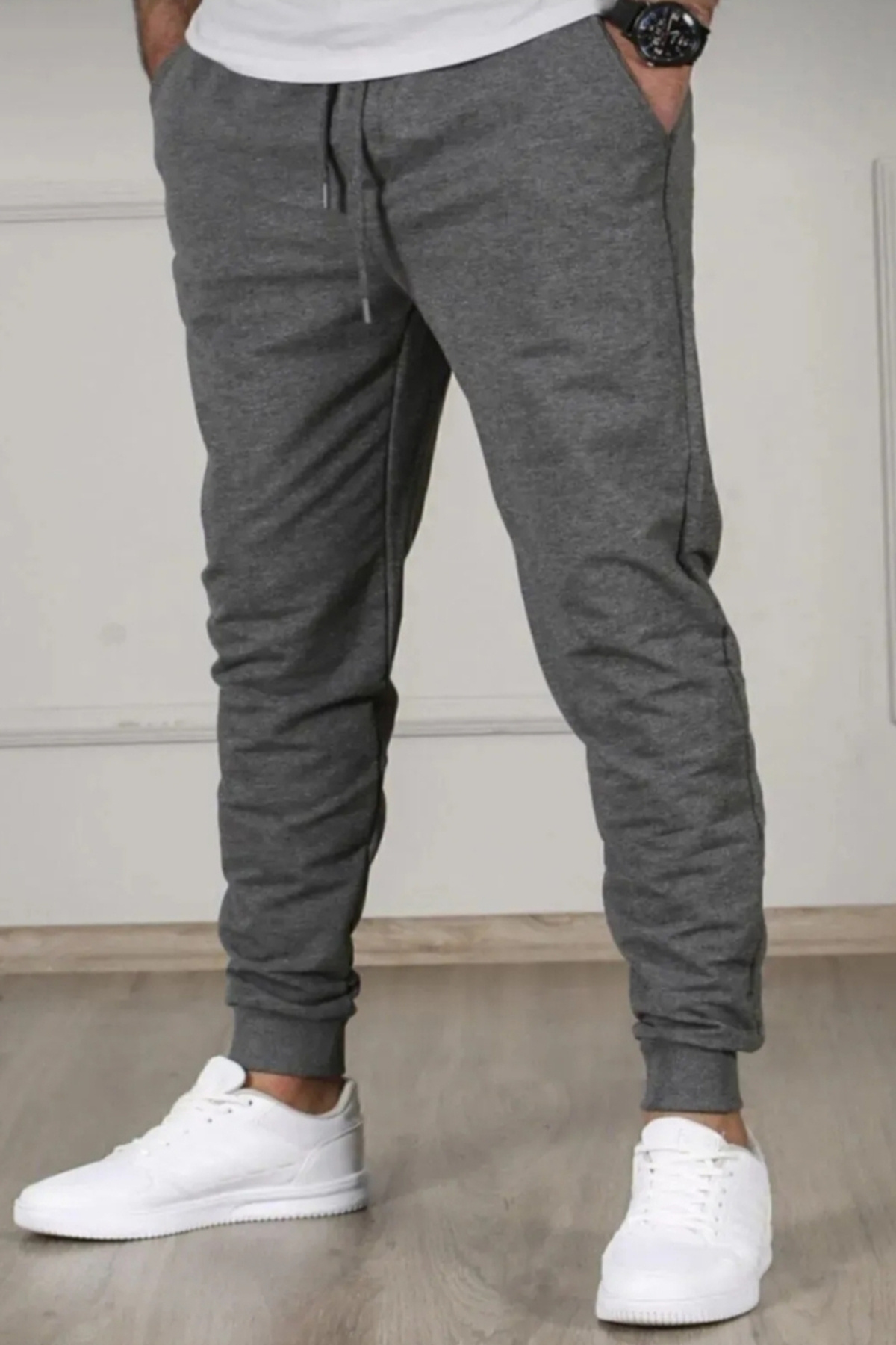 EXSPORT Uniszex karcsúsított szabású bordázott melegítőnadrág