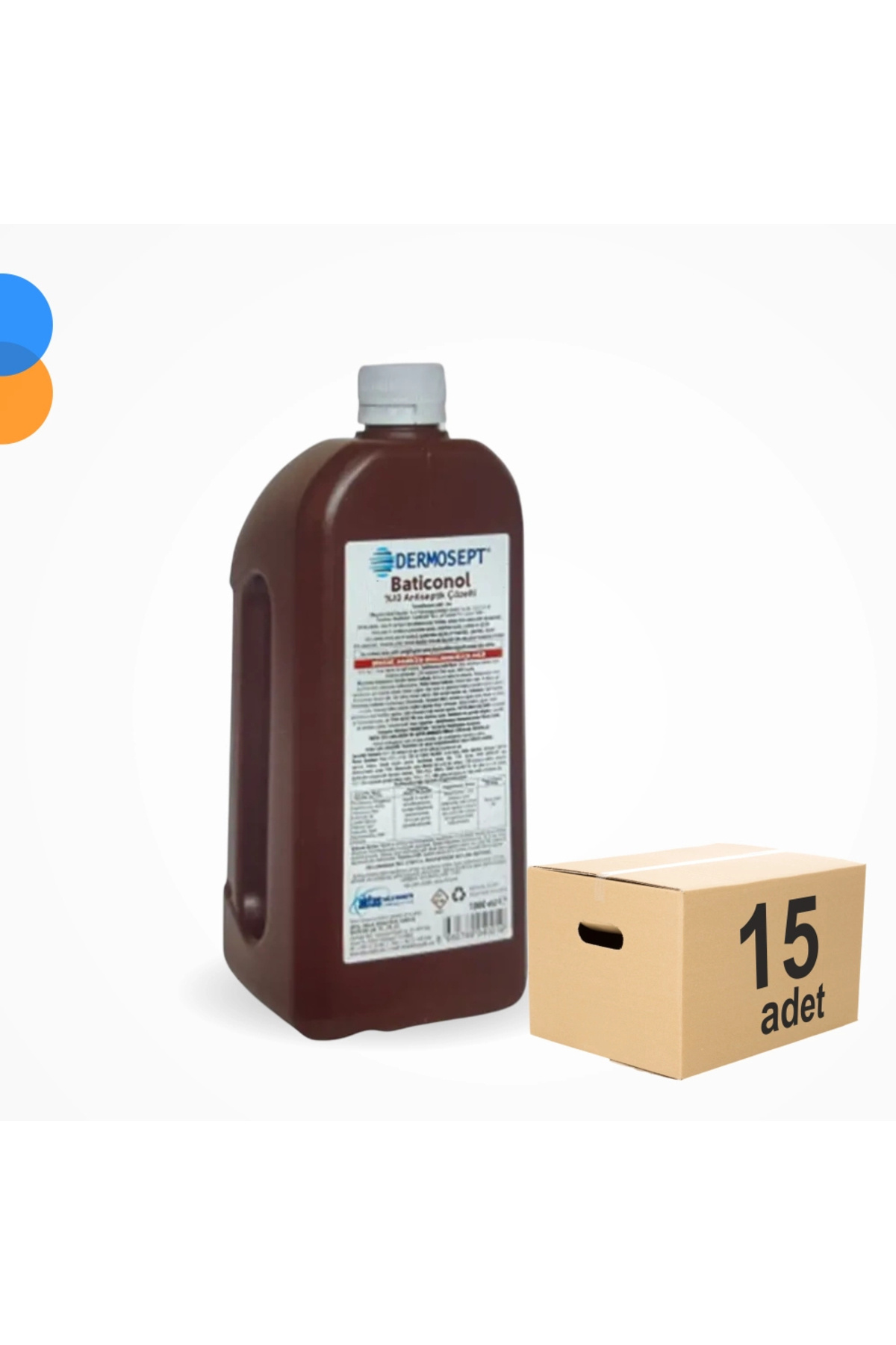 DERMOSEPT Dermokon Batikon Antiseptik Solüsyon 1 LT - 15 Adet
