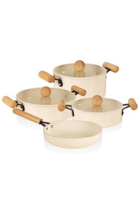 The Mia Cucina Di Mia İndüksiyon Tabanlı Seramik Tencere Tava Seti 7 Parça