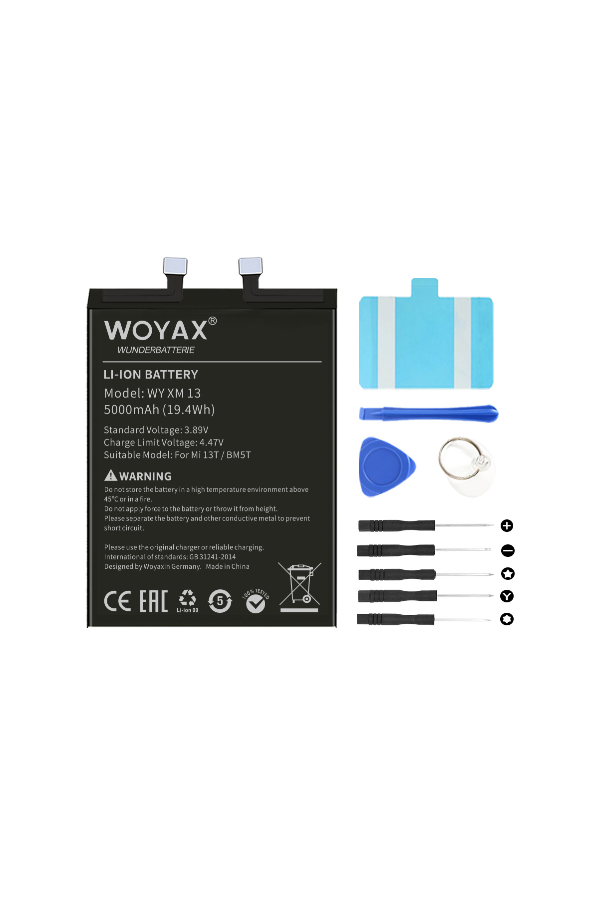by Deji Xiaomi Mi 13T / Poco X6 Pro 5G Compatible Premium Miracle Battery