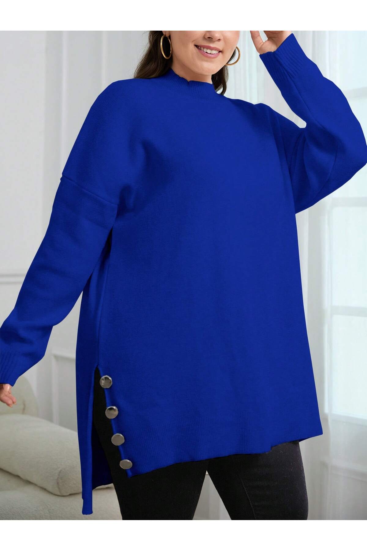 ÇILDIR ÖRME Büyük Beden Kazak görsel 2