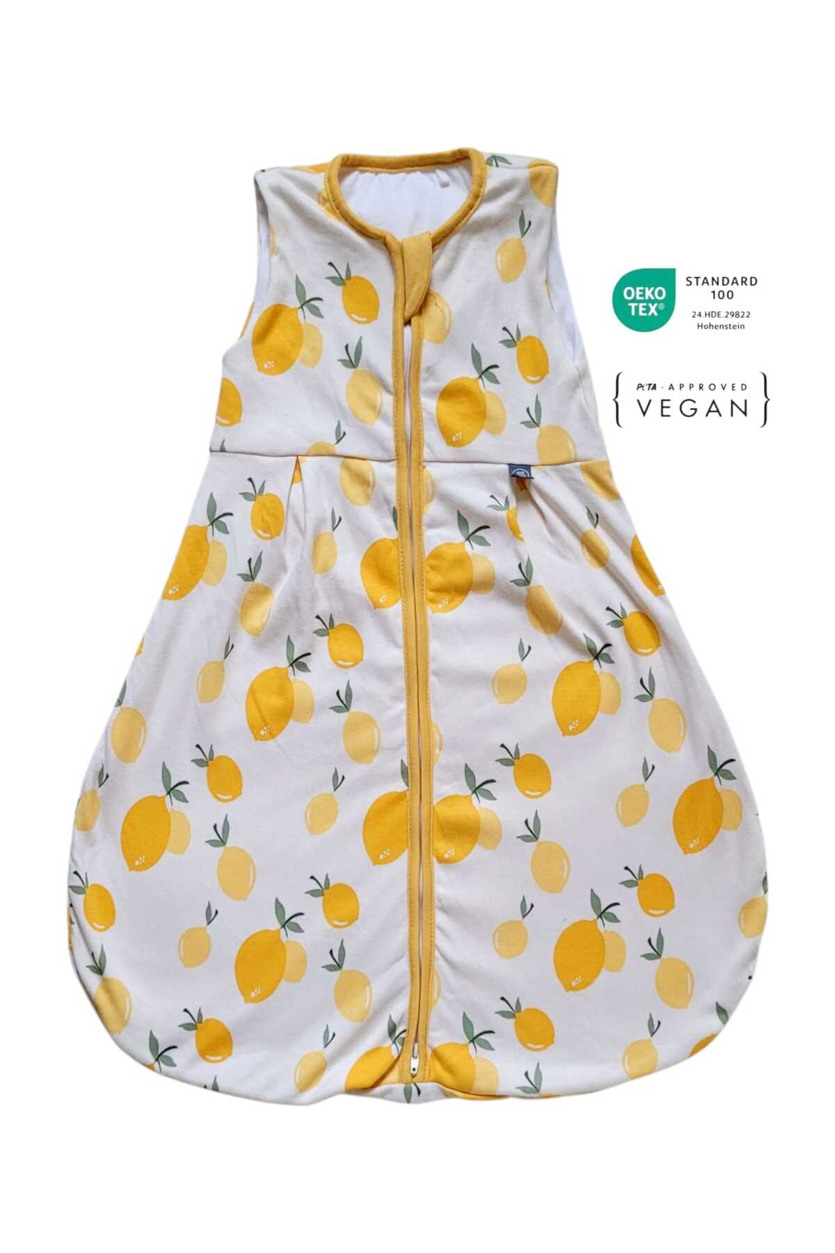 PAMUK HANIM elyafsız Torba 1.0 Tog Kız - Erkek Bebek-çocuk kolsuz Fermuarlı Uyku Tulumu/LİMON fotoğrafı 2 (önizleme)