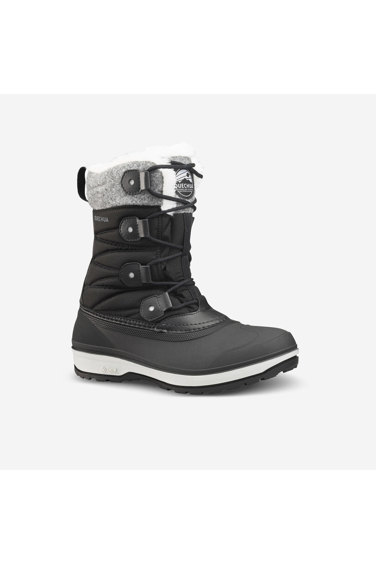 Decathlon Quechua Kadın Outdoor Kar Botu - Su Geçirmez - Siyah - NH500