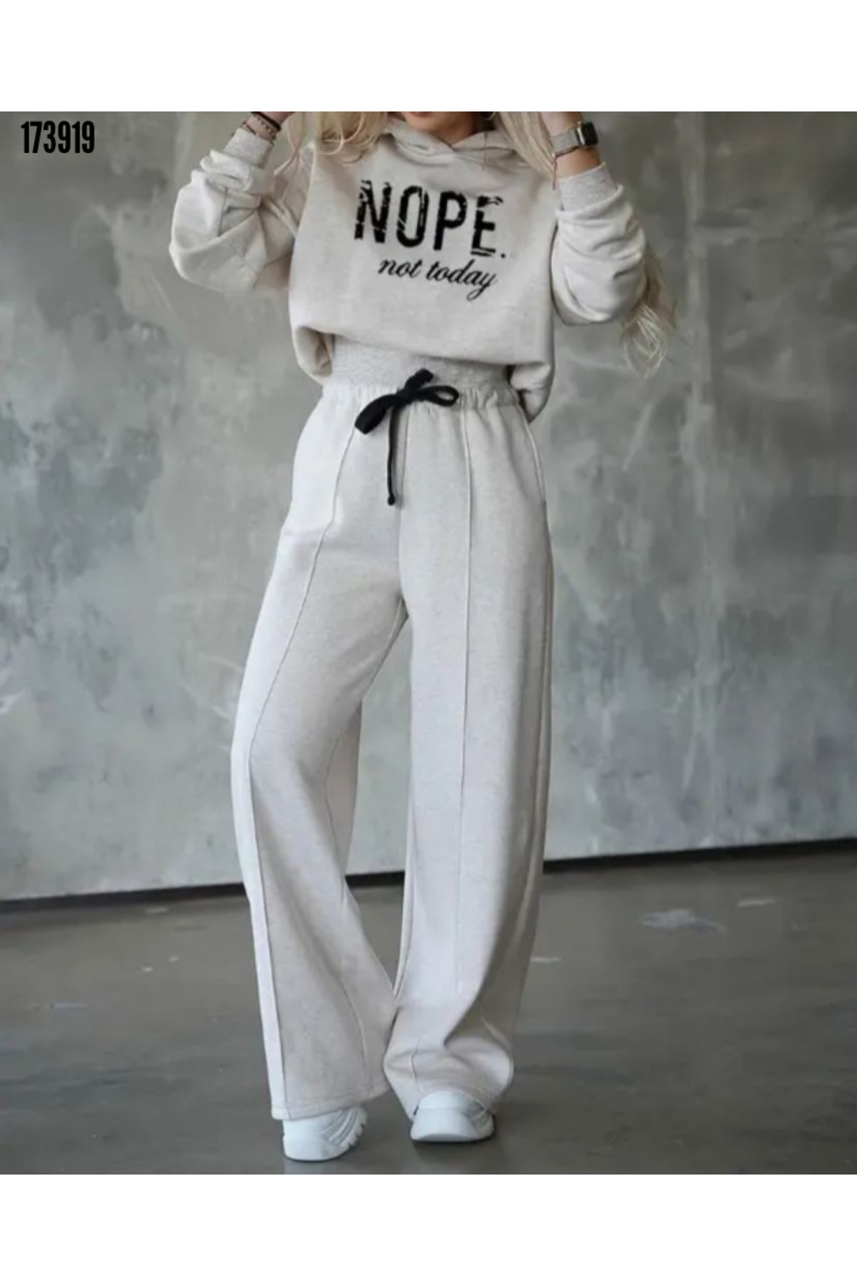 Modayakamoz Yeni Sezon Kadın Spor İkili Takım Baskılı Üst Ribanalı Eşofman