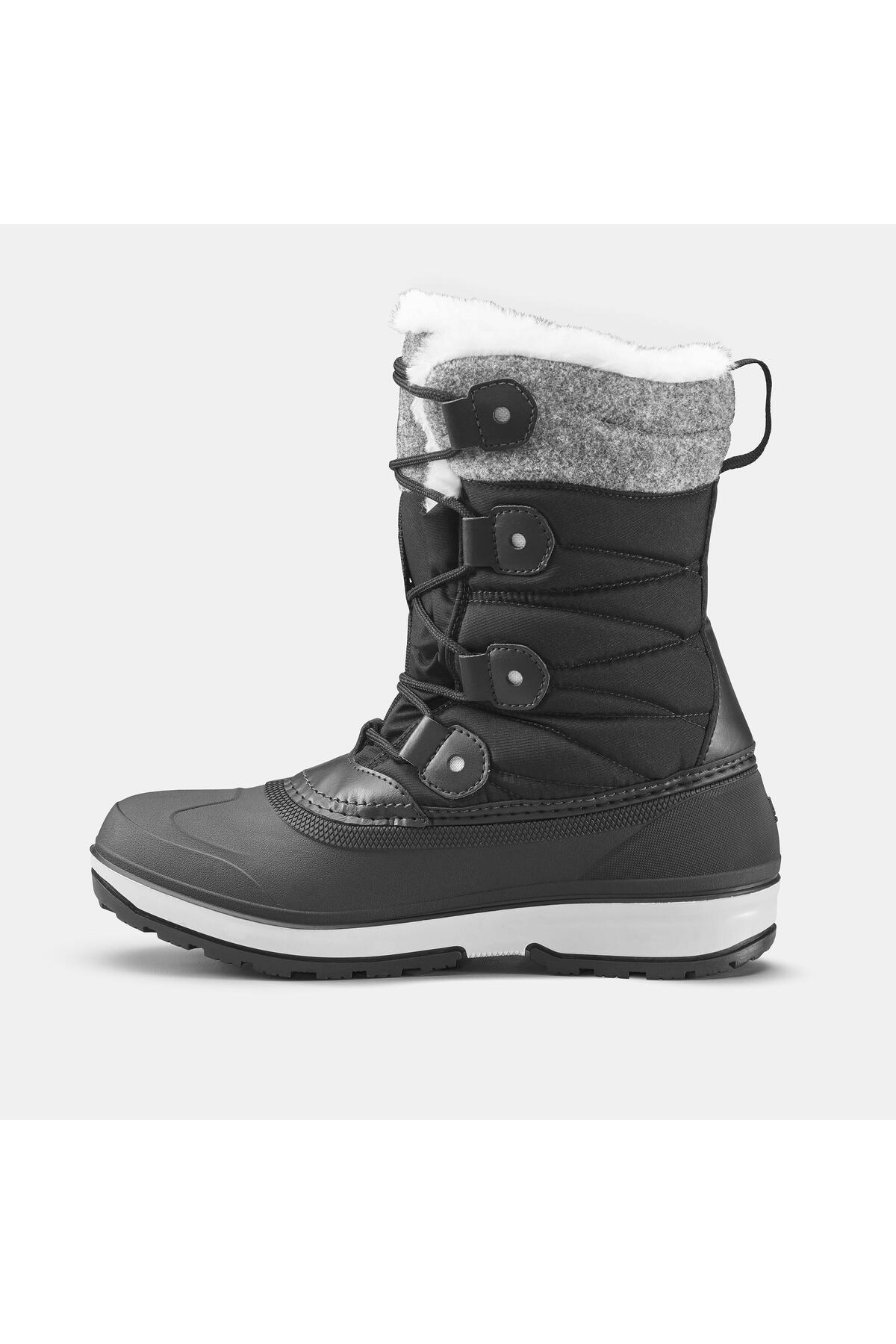 Decathlon Quechua Kadın Outdoor Kar Botu - Su Geçirmez - Siyah - NH500 görsel 4