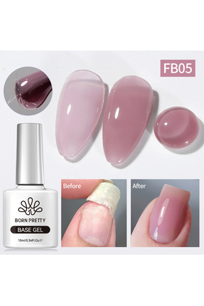 Born Pretty Fiber Rubber Base Gel/Fiber Parçacıklı Rubber Baz Kat(FB05)-10ml