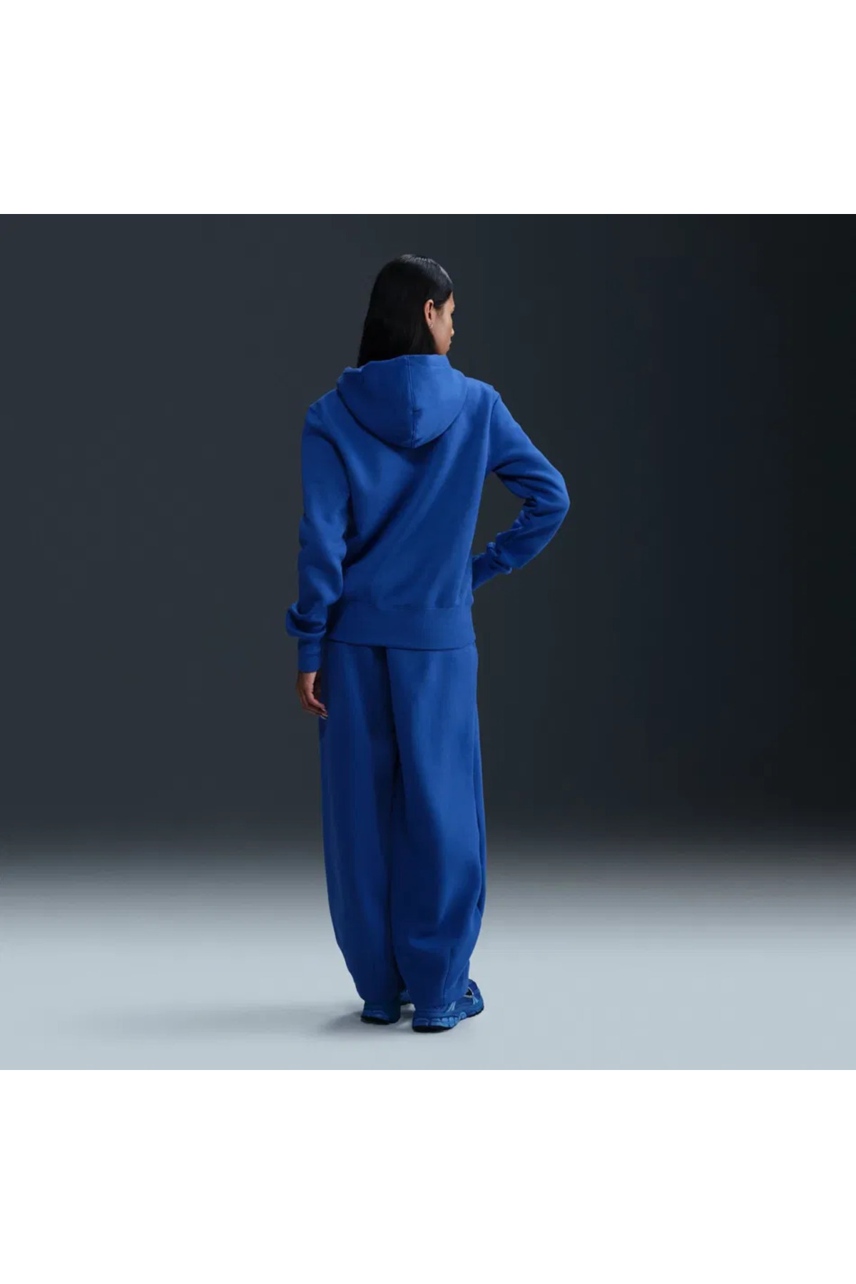 Nike Sportswear Phoenix Fleece FZ Hoodie Mavi Kadın Sweatshirt görsel 4