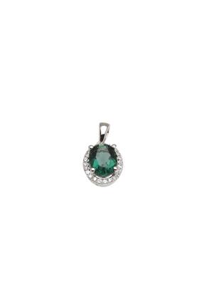 GÜMÜŞ DÜNYASI “Yeşilin Zarafeti Oval Prasiolite & Zirkon Taşlı 925 Ayar Gümüş...