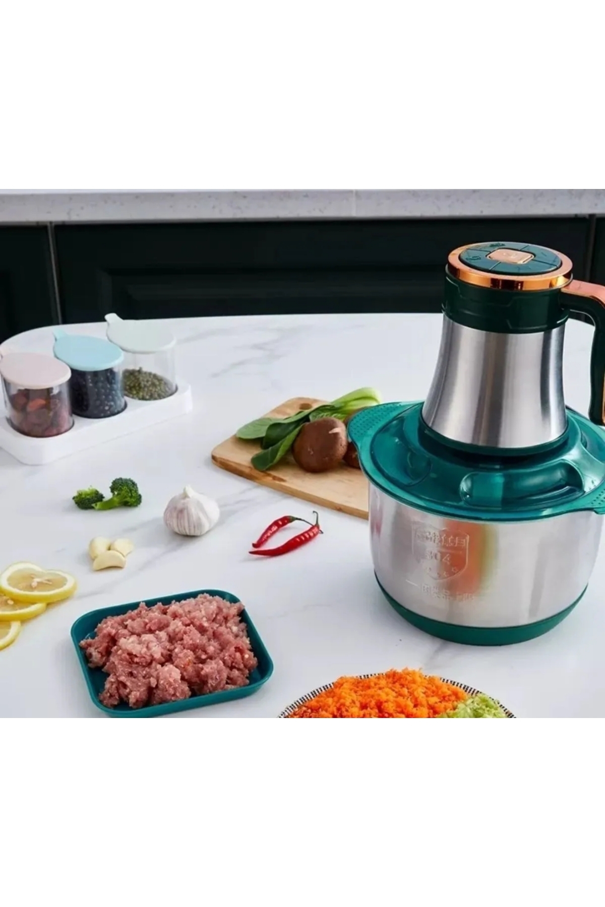Empressco Elektrikli Mutfak Robotu, Sebze İçin 3,0 L Paslanmaz Çelik Kapasiteli fotoğrafı 4 (önizleme)