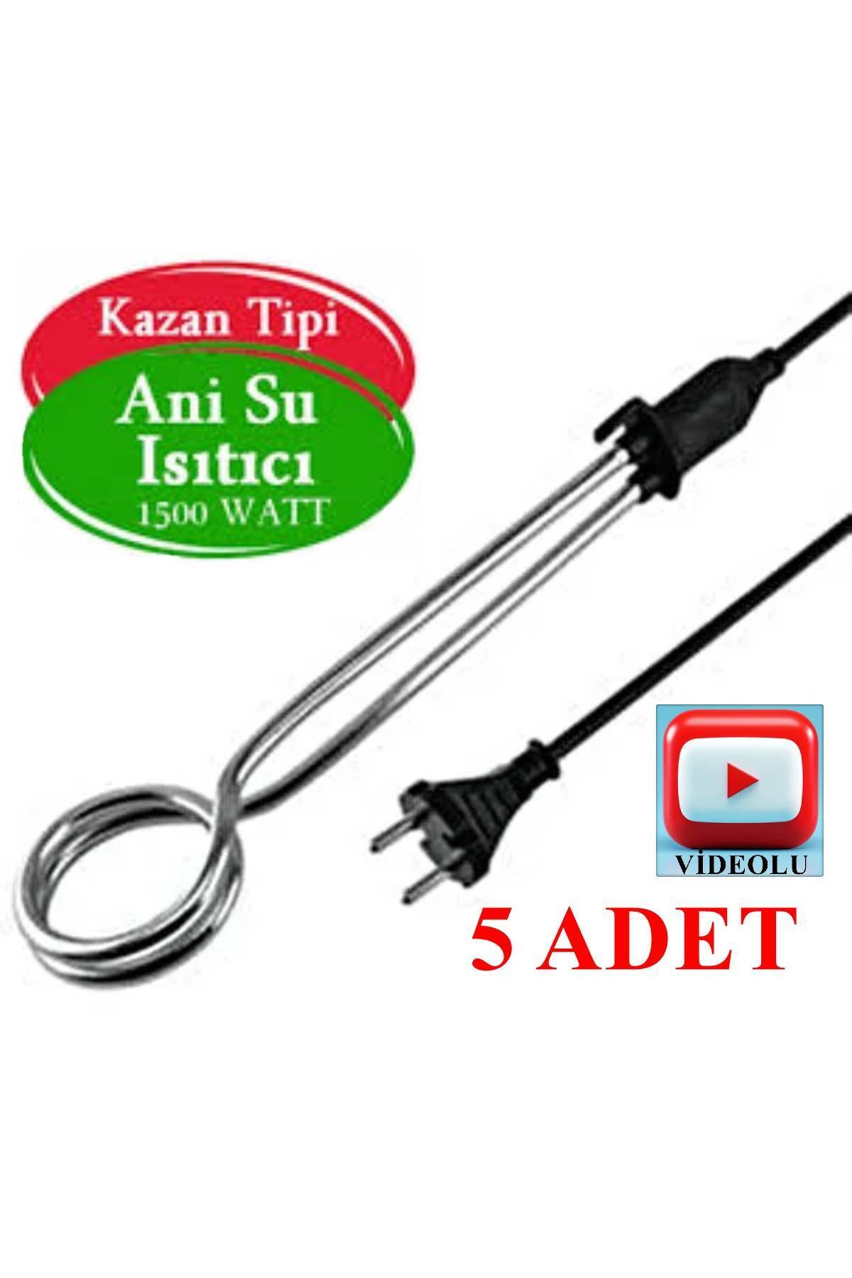 TAN EXPRESS Daldırmalı Su Isıtıcısı Kazan Tipi Elektrikli Su Isıtıcı 1500 Watt 5 Adet (VİDEOLU ÜRÜN)